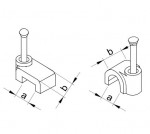 Tracon Kábelszorító bilincs, szeggel (20db) d=6mm, PE